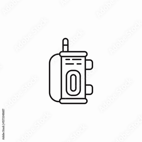 side water bottle icon sign vector
