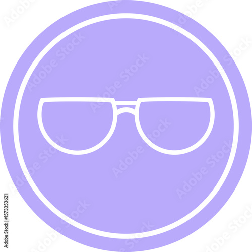 spectacles graphic vector illustration circular symbol in bright neon color