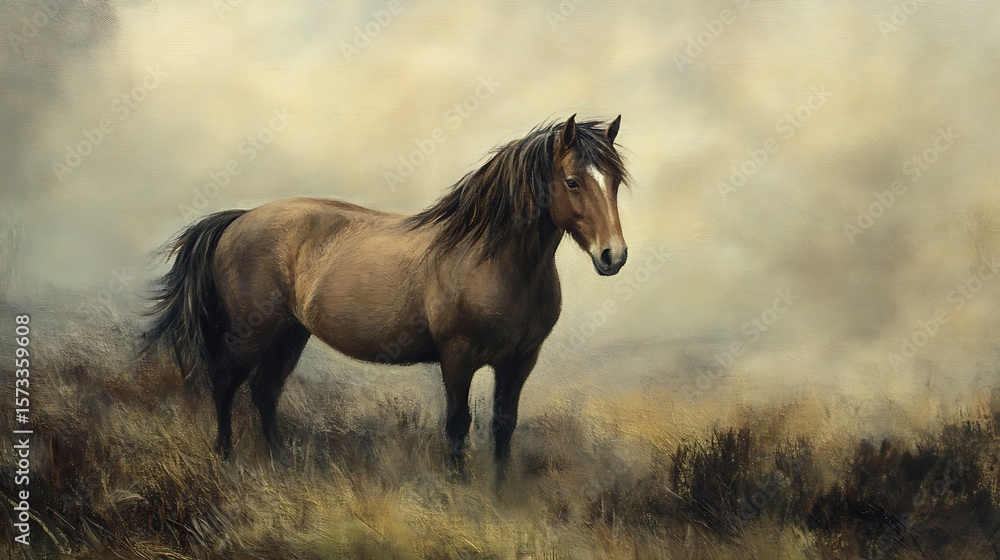 Obraz premium moorland pony in Exmoor