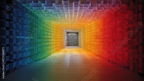 Colorful cubic tunnel