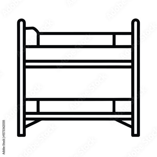 bunk bed vector art icon