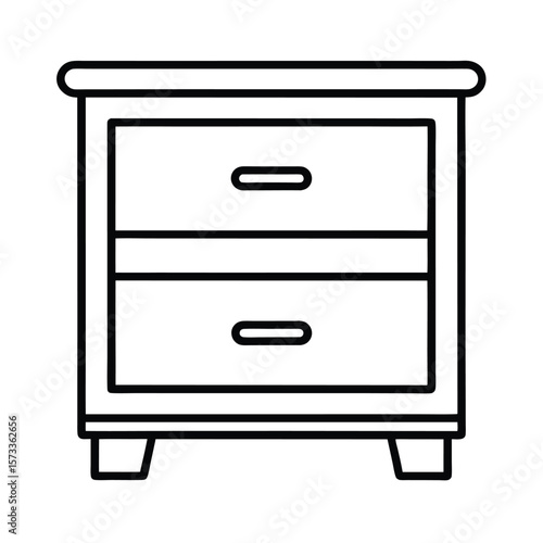 nightstand vector art icon vector art