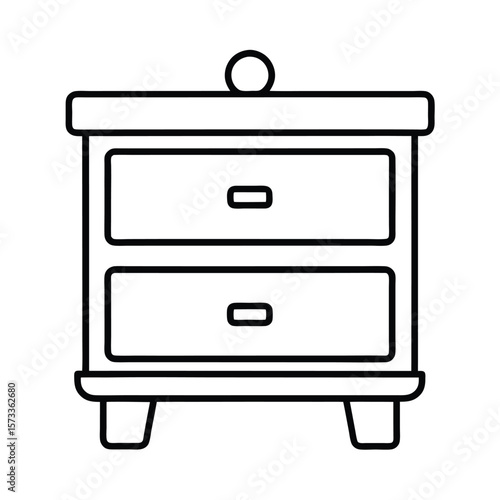 nightstand vector art icons