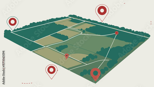 Farm land management and precision agriculture with gps tracking and location based services on map view