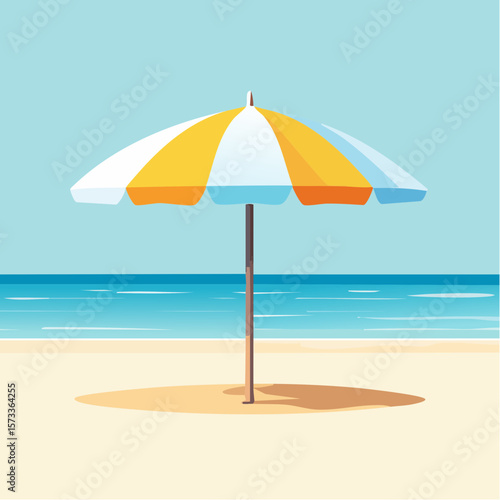 Summer Beach Umbrella in th...