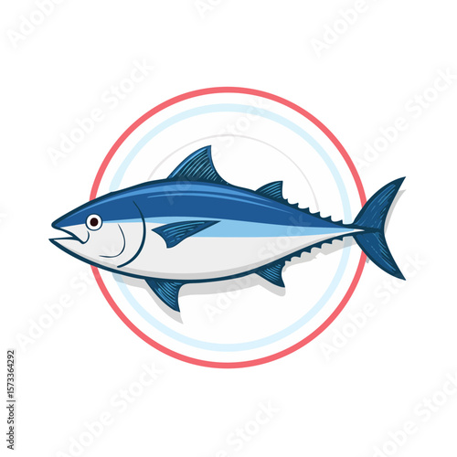 Fish on a Plate Isolated on...