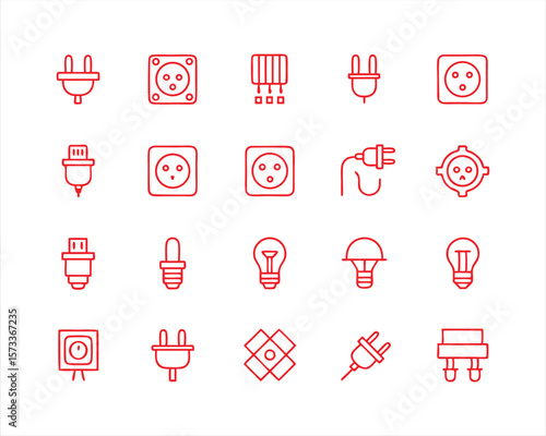 electical icon set