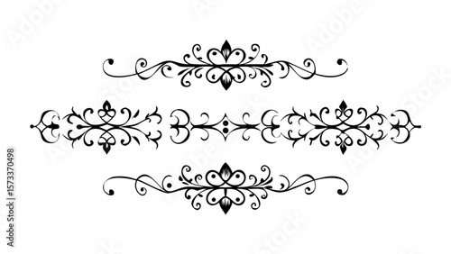 Download decorative floral divider vector art design element templates free use