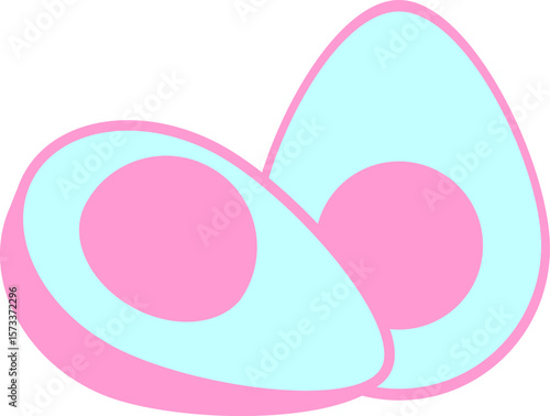 avocado in bright neon color