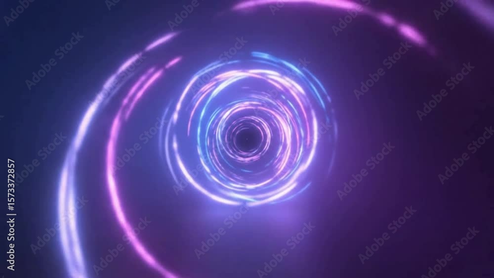 Abstract Purple and Blue Neon Light Tunnel Animation Abstract Purple and Blue Neon Light Tunnel Animation