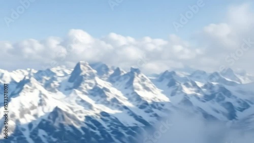 Wallpaper Mural Majestic snow covered peaks soar under a pastel blue sky, capturing the grandeur of the alpine landscape in winter. Torontodigital.ca