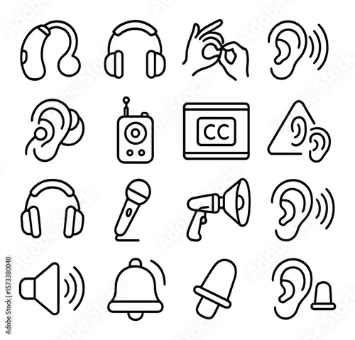 Tech icon collection: digital, technology symbols. device and data design set