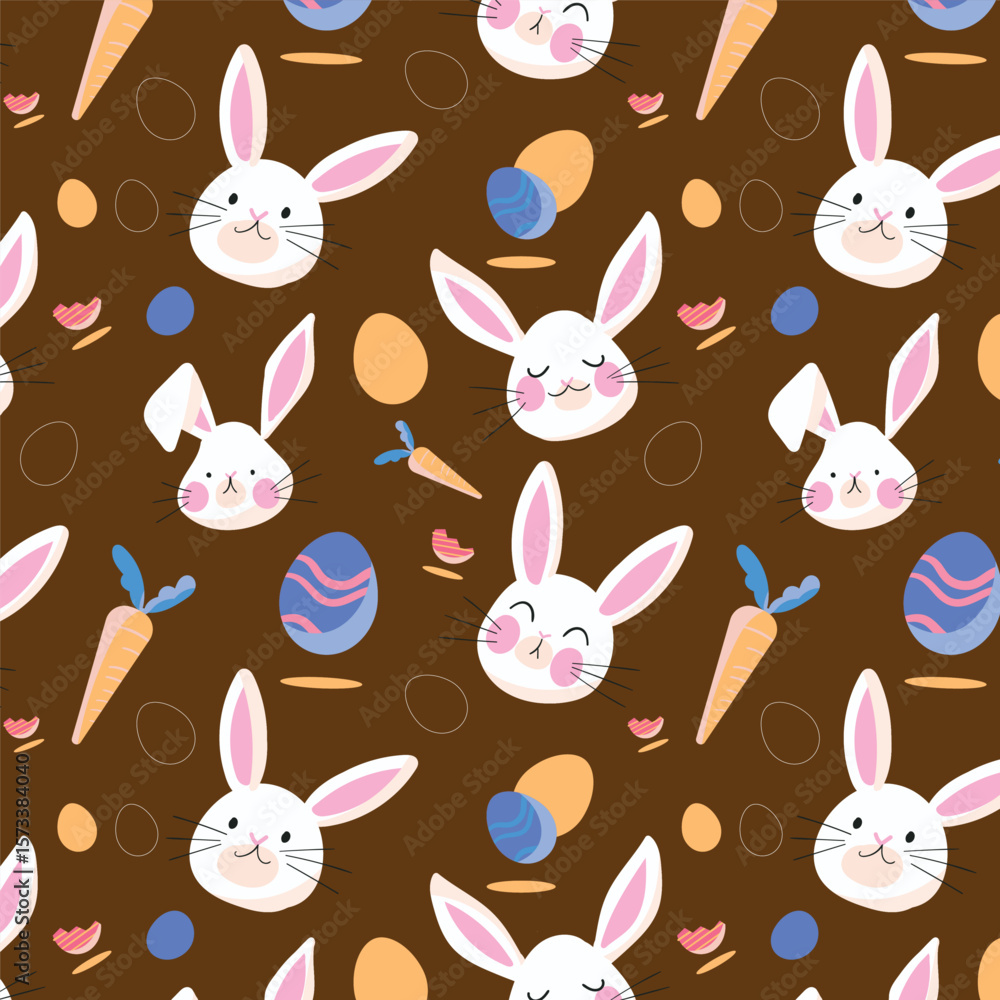 Fototapeta premium seamless pattern with rabbits