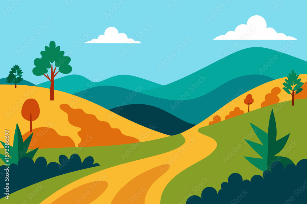 Fototapeta premium landscape with trees
