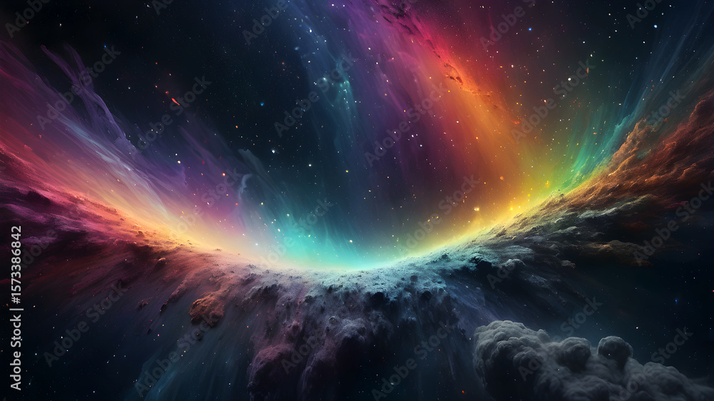 Obraz premium Background with multi-colored bright lines