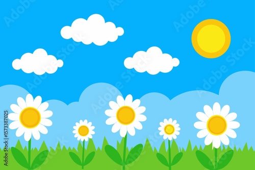 flowers and grass