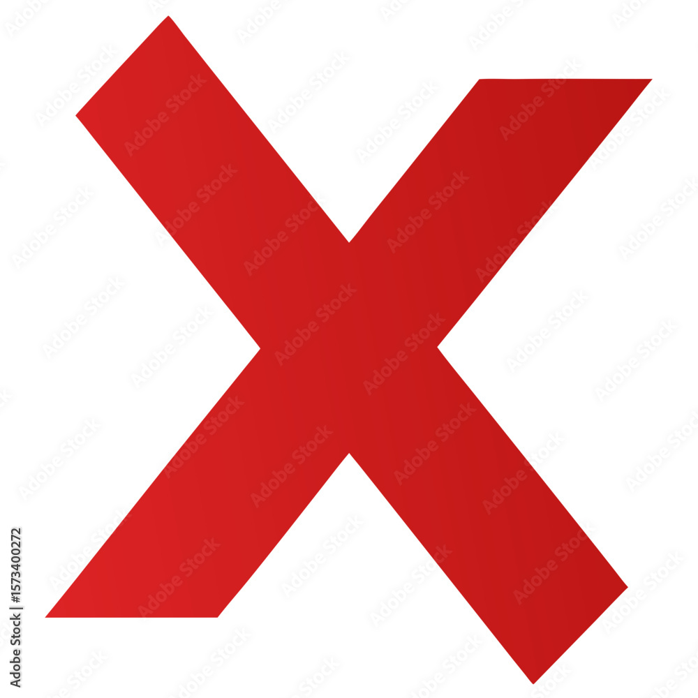 Obraz premium red cross mark