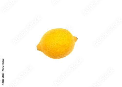 Lemon fruit  on white background, whole lemon, Citrus limon
