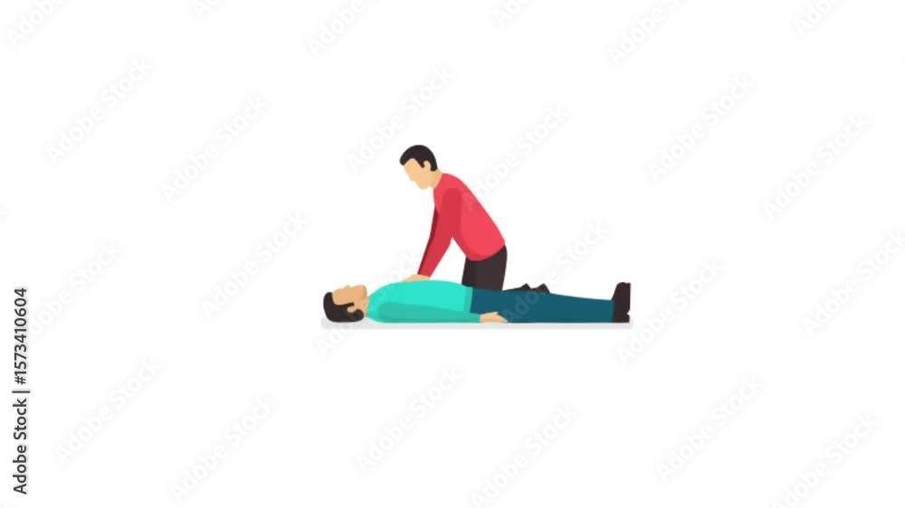 2D Medical Illustration Animation Showing One Person Lying Down and ...