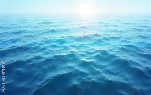 natural color of sea ocean daylight water surface with waves theme seamless square pattern texture design reference background top down details photo. High quality
