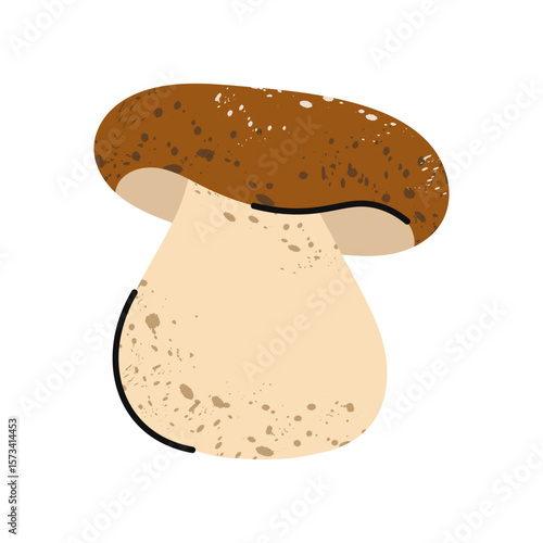Mushroom. Stylized forest autumn cartoon mushroom