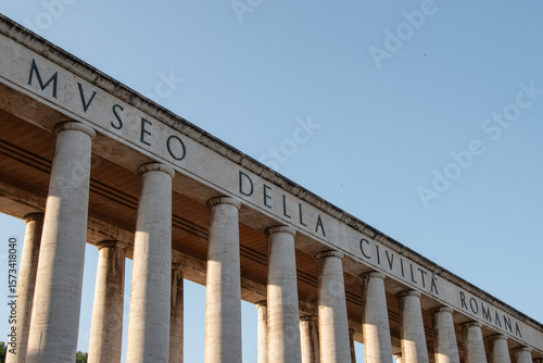 Museum of Roman Civilization, in the EUR district, Rome, Italy.