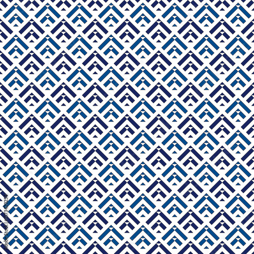 Arrows, scales seamless pattern. Ethnic, tribal print. Squama, chevrons ornament. Repeated arrowhead, triangular shapes background. Native americans ornamental wallpaper. Vector abstract digital paper