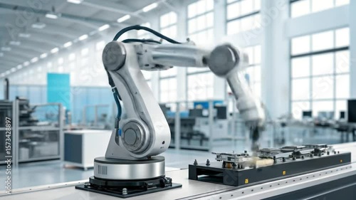 Robotic arm automation industrial manufacturing factory robot technology machine learning ai system control