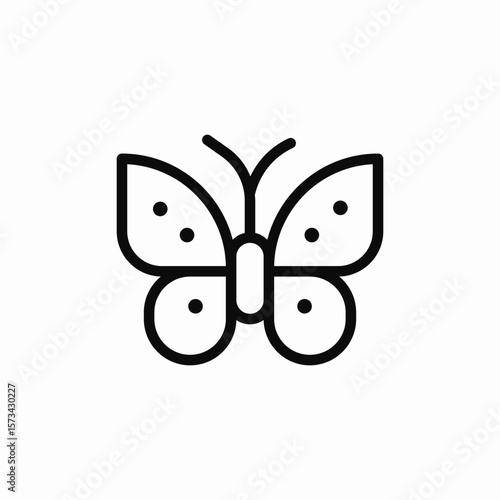 butterfly insect icon sign vector