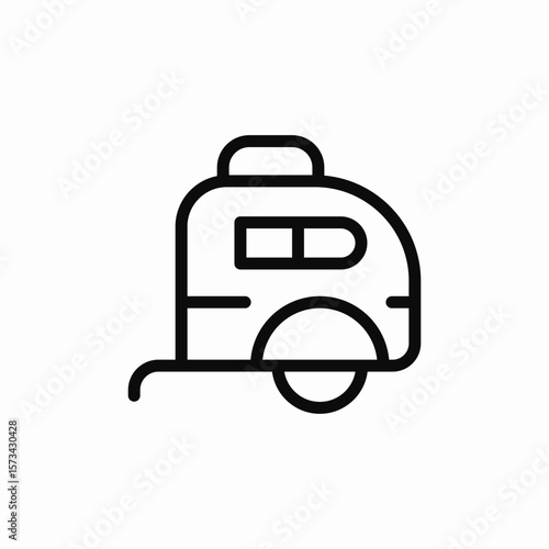 caravan house icon sign vector