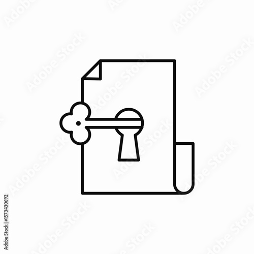 file lock key icon sign vector