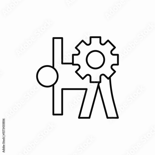 gym exercises icon sign vector