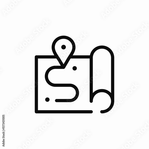 map destination icon sign vector
