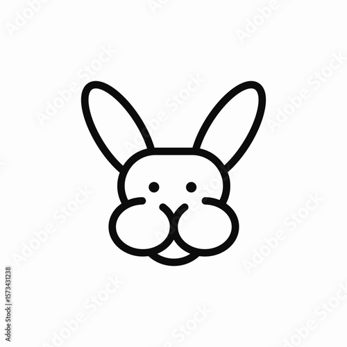 rabbit bunny icon sign vector