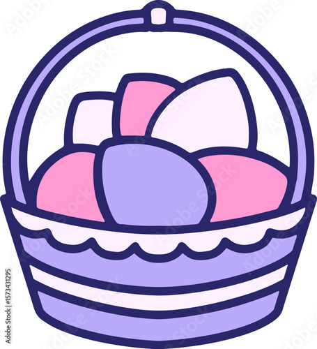 easter basket in bright neon color