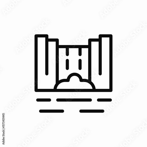 water dam icon sign vector