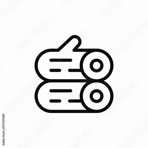 wood logs icon sign vector
