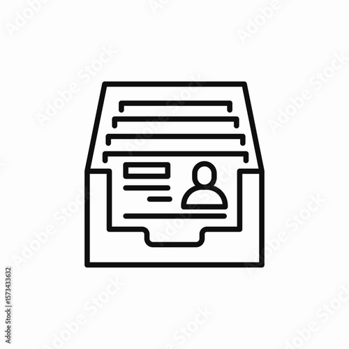 business cards stack icon sign vector