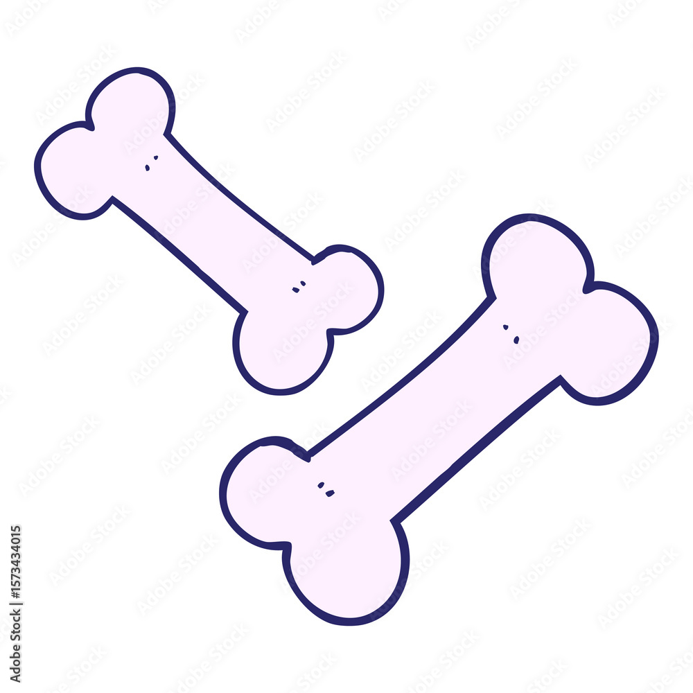 freehand drawn black and white cartoon old bones in bright neon color freehand drawn black and white cartoon old bones in bright neon color