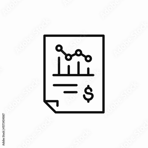 finance report icon sign vector