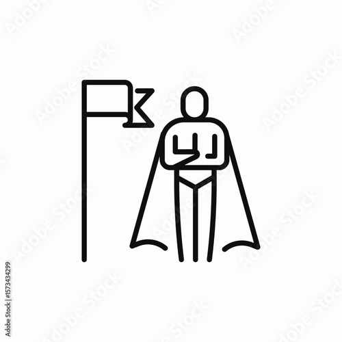 leader boss hero icon sign vector