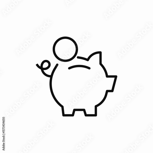 piggy bank icon sign vector