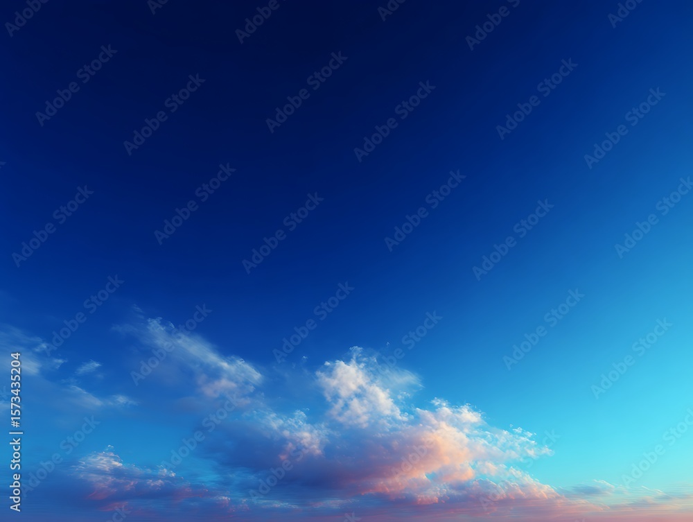 Obraz premium Faithful photorealistic blue sky gradient, clear and cloudless