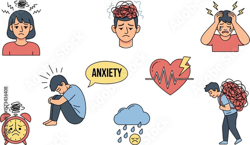 Understanding anxiety and depression symptoms mental health awareness concept