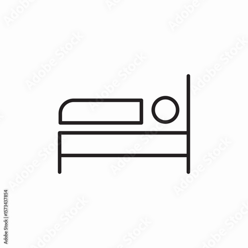 bed sleep icon sign vector