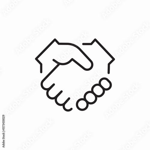 deal handshake icon sign vector