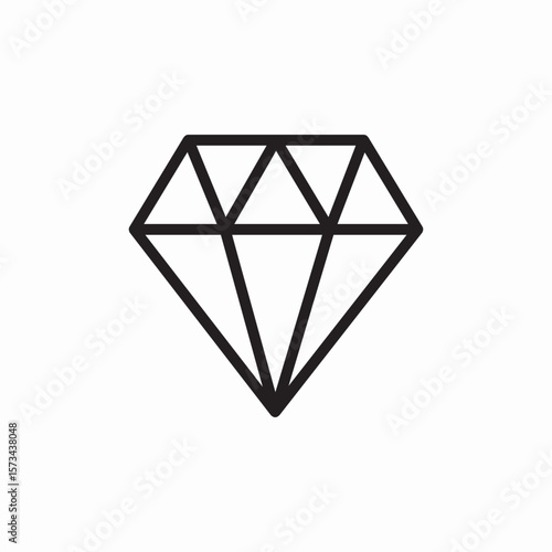 diamond jewelry icon sign vector