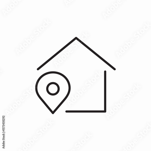 house location icon sign vector
