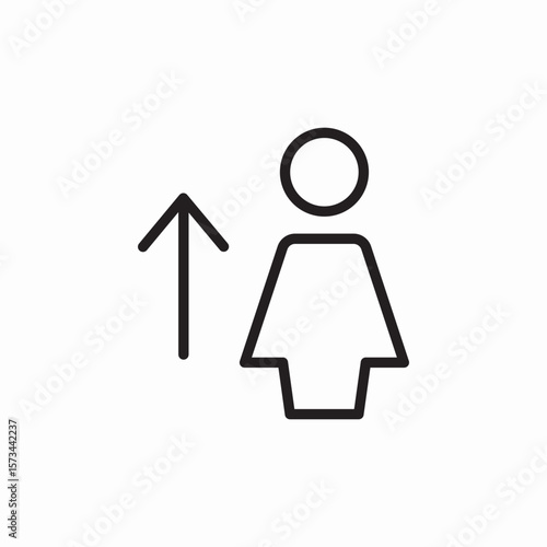 go upstairs lift icon sign vector