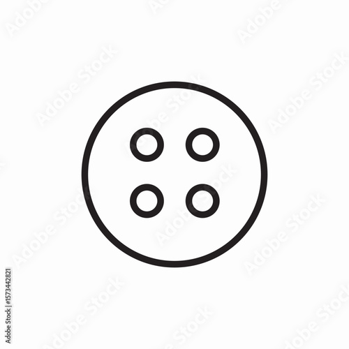 sewing button icon sign vector